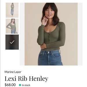 Marine layer Lexi rib Henley